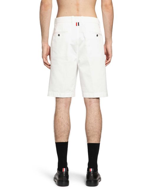 Thom Browne White Utility Chinos for men