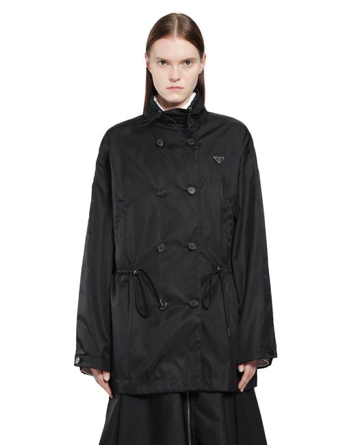 Prada Black Re-Nylon Rain Jacket