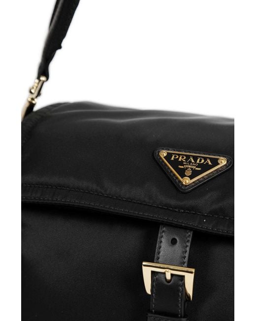 Prada Black Explore Medium Re-Nylon Shoulder Bag