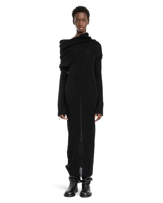 Ann Demeulemeester Black Barbro Long Dress