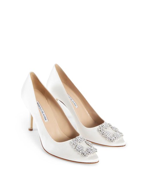 Manolo Blahnik White Heels