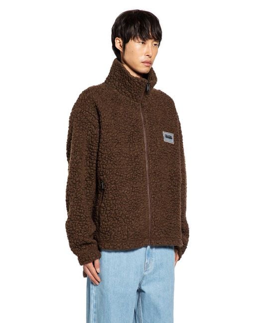 Napapijri Brown Martine Rose T-Emin Wool Fleece Jacket for men