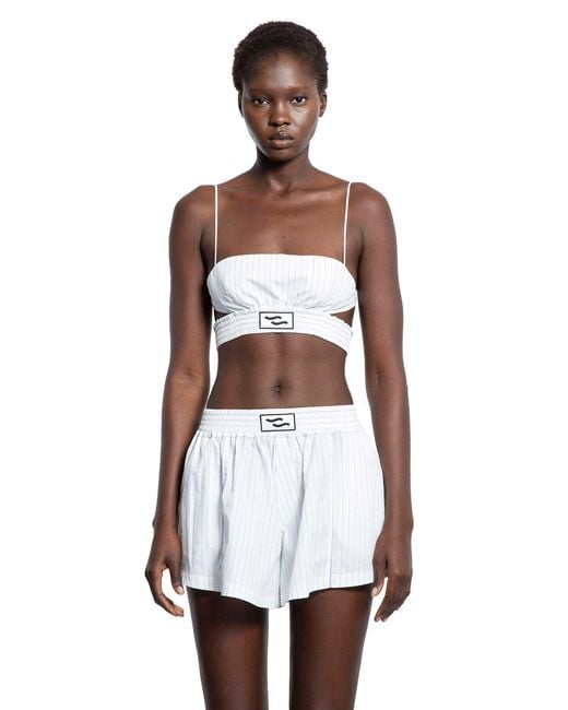 Ssheena White Baseball Stripes Top