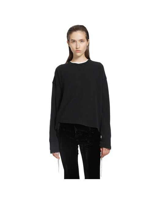 Ann Demeulemeester Black Nikita Printed Long Sleeve T-Shirt