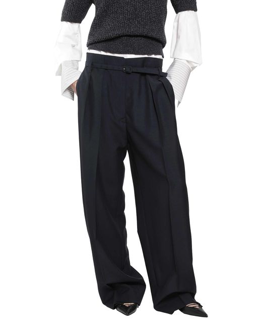 Prada Black Light Wool Mohair Trousers