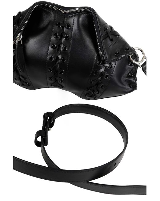 McQueen Black Manta Clutch