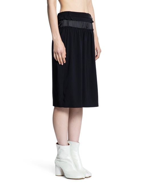 Maison Margiela Black Anonymity Of The Lining Midi Skirt