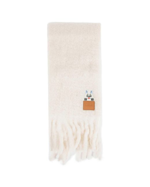 Loewe White Mohair Scarf