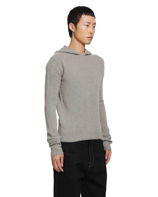 Rick Owens Gray Tower Hooded Pulll for men