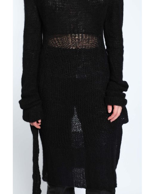Yehuafan Black Hand Crochet Top