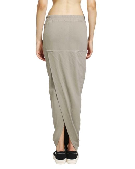 Rick Owens Gray Tower Pull On Pillar Skirt