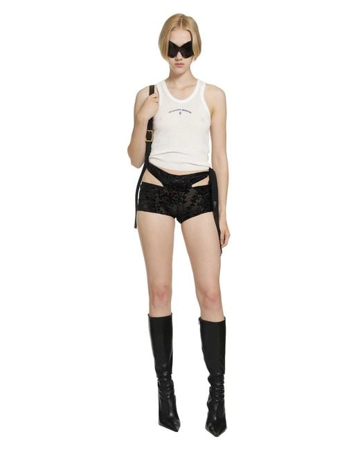 Daisy London Black Soft Washed Rib Tank
