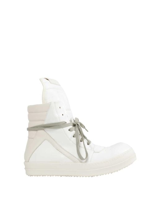 Rick Owens White Tower Geobasket Sneakers for men