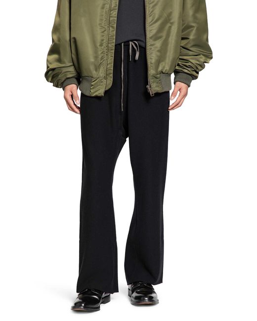 Maison Margiela Black Cotton Jersey Flared Sweatpants for men