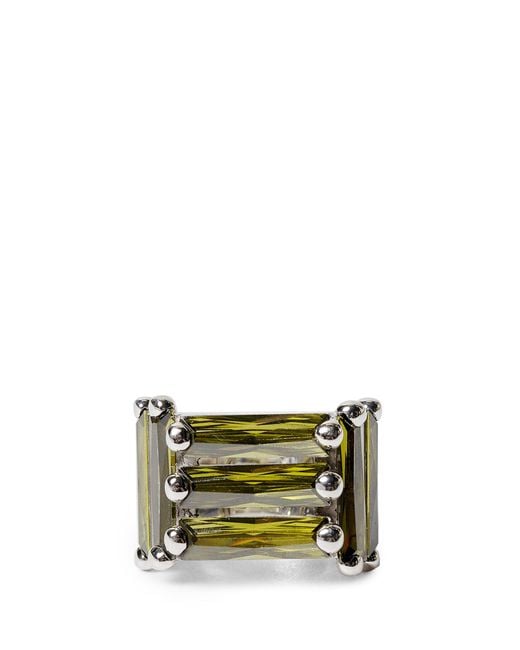 ALAN CROCETTI Green Crystallised Armour Ring