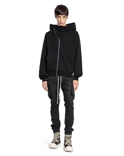 Rick Owens Black Concordians Mountain Hoodie for men