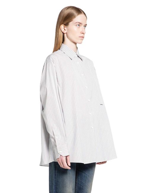 Prada White Striped Cotton Shirt