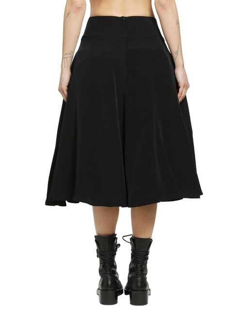 Yohji Yamamoto White Crepe De Chine Gather Petticoat Skirt