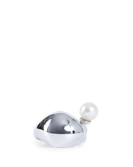 ALAN CROCETTI White Blown Alien Pearl Ring