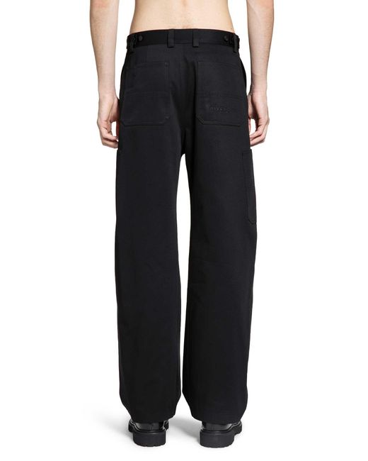 Givenchy Black Couture Seam Cargo Trousers for men