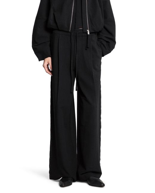 Thom Krom Black Pleated Wide Leg Sweatpants