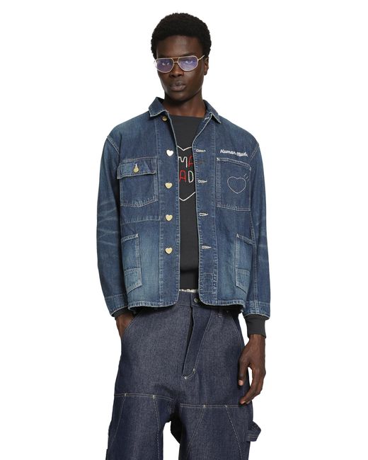 Human Made Blue Denim Coverall Jacket for men