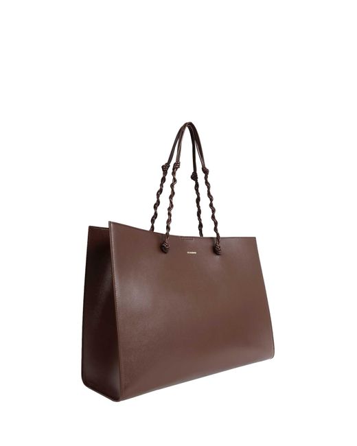 Jil Sander Brown Tangle Tote Bag