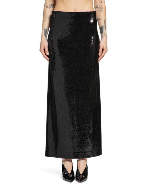 Totême Black Sequin Skirt