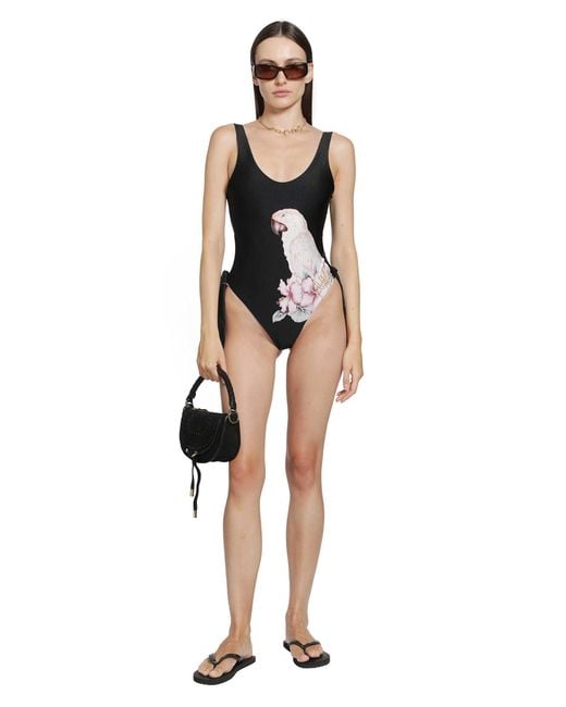 Chloé Black Cut-Out One-Piece Swimsuit