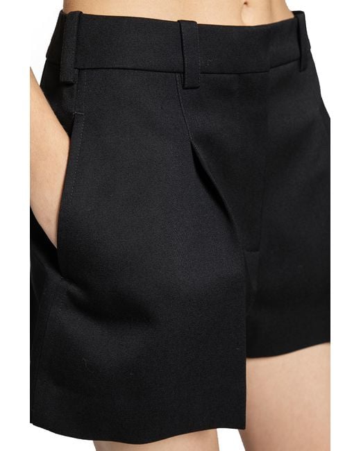Givenchy Black Pleated Shorts