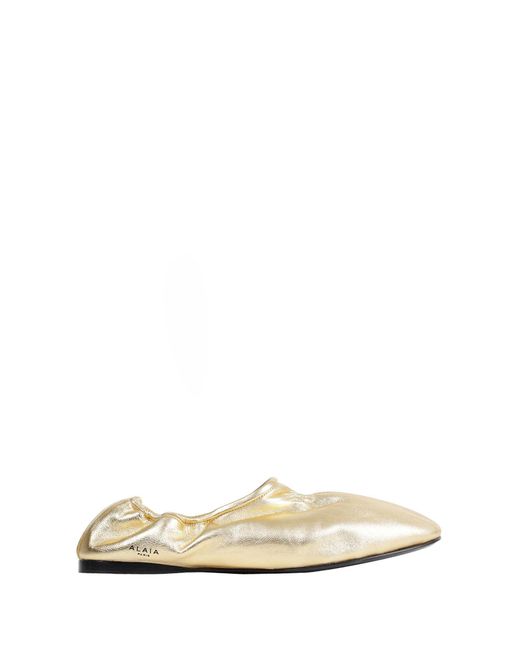 Alaïa White Supple Leather Slippers