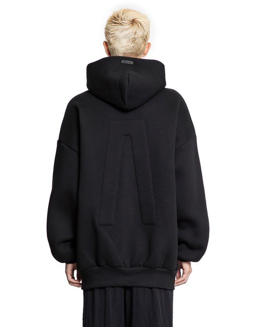 Fear Of God Black Cotton Nylon Zip-Up Hoodie for men