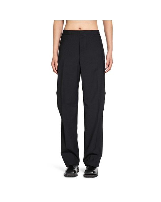 Laminar Black Twisted Tailored Trousers for men