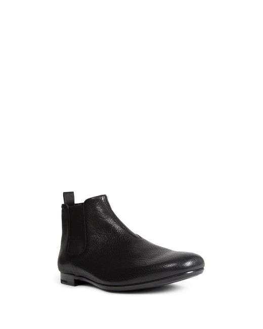Prada Black Leather Chelsea Boots for men