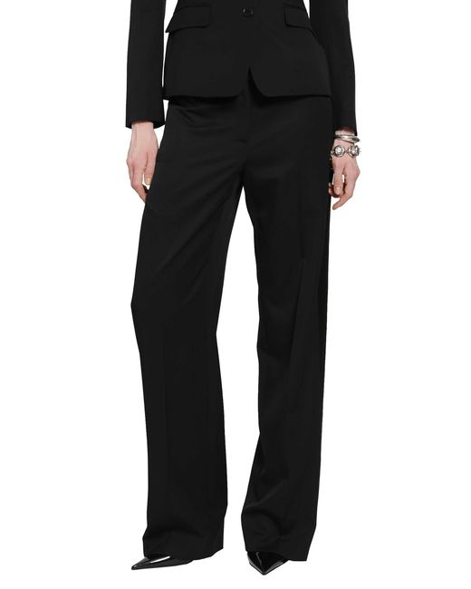 McQueen Black Tuxedo Trousers