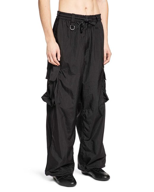 Y-3 Black Nylon Cargo Pants for men