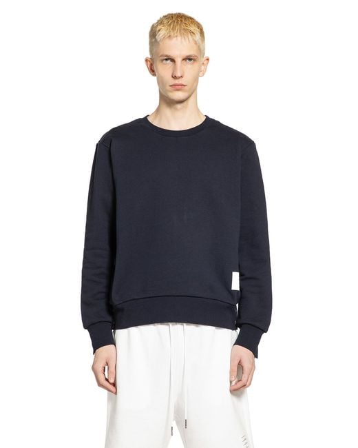 Thom Browne Blue Classic Loopback Rwb Sweatshirt for men