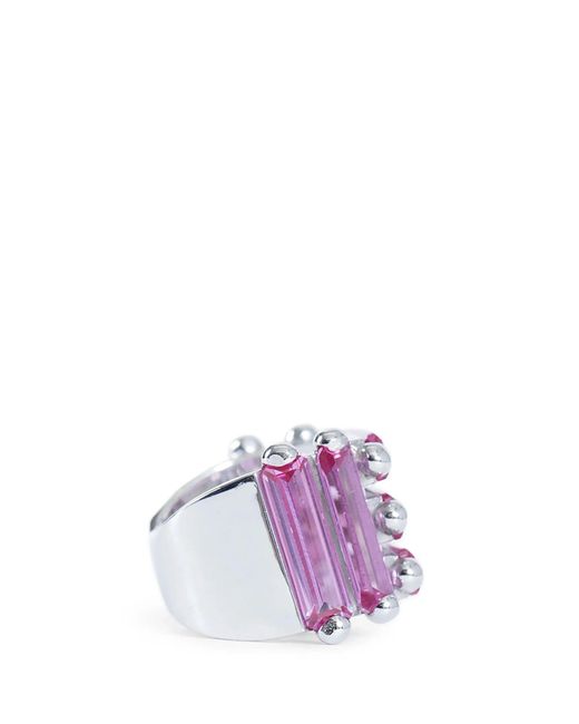 ALAN CROCETTI Purple Crystallised Armour Ring