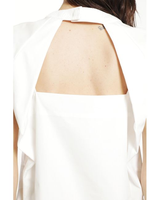 Sacai White Poplin Dress