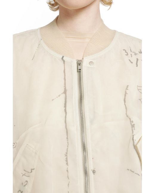Rick Owens Natural Secchia Flight Bomber Jacket