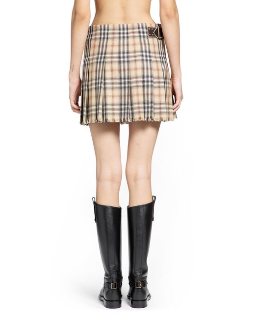 Burberry Natural Check Wool Mini Kilt