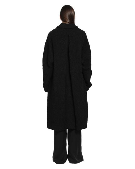 PAULINE DUJANCOURT Black Annie Alpaca Hand-Knit Coat