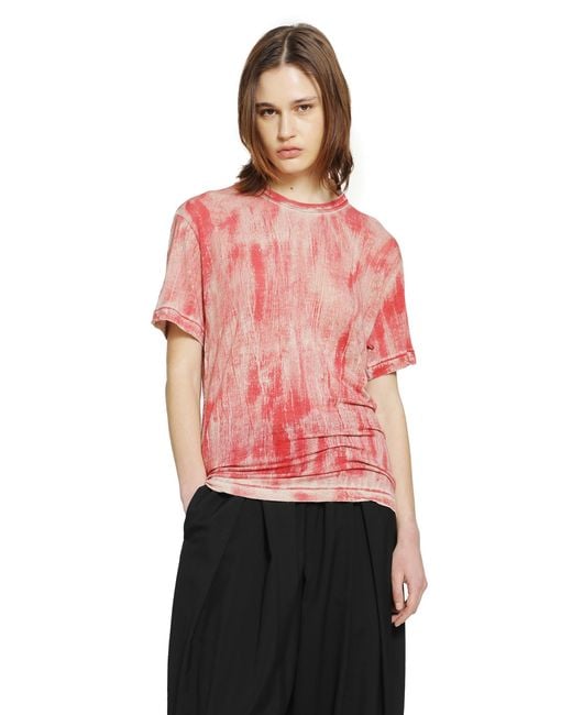 Comme des Garçons Pink Overdyed Linen T-Shirt