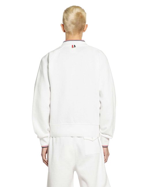 Thom Browne White Bomber for men
