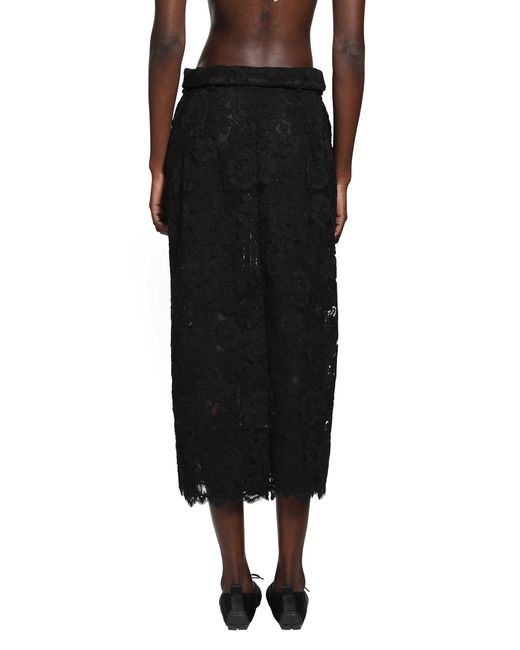 Simone Rocha Black Peeling Waist Column Skirt