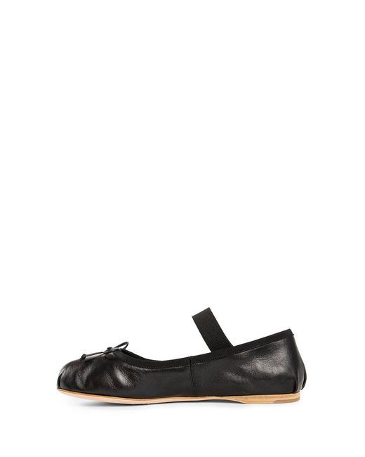 Miu Miu Black Leather Ballerinas