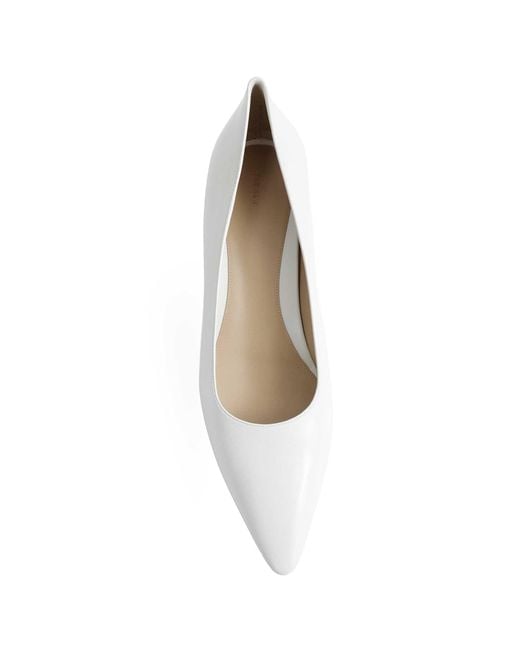 The Row White Liisa Wedge Heel Pumps