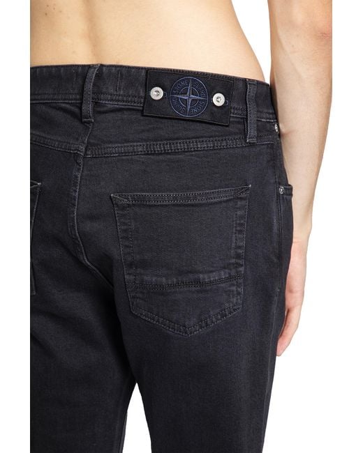Stone Island Black J100007 Denim Jeans for men