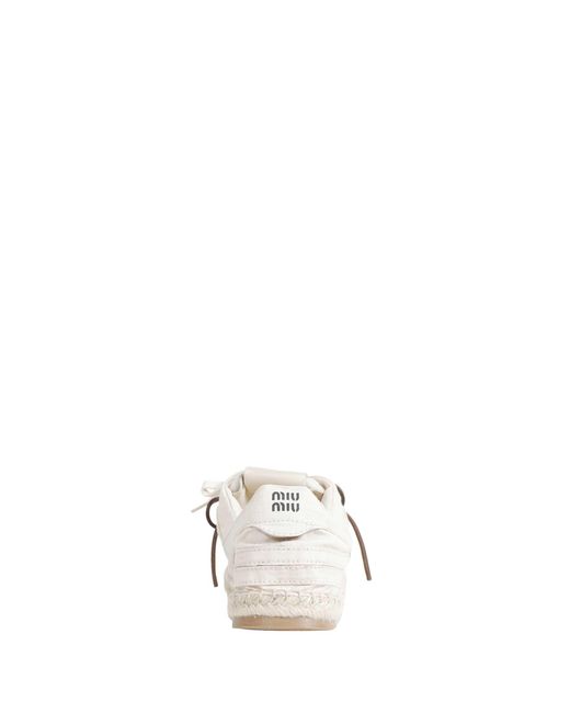 Miu Miu White Gymnasium Sneakers