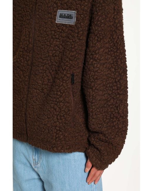 Napapijri Brown Martine Rose T-Emin Wool Fleece Jacket for men